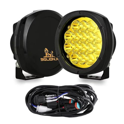 5 Inch Pair 160W Amber Round LED Offroad Lights 18800LM Amber Yellow OffRoad Lights Super Bright Amber Driving lights Fog Lights Waterproof IP68 Light Bar for Trucks Pickup 4x4 SUV ATV UTV (Amber / 5Inch)