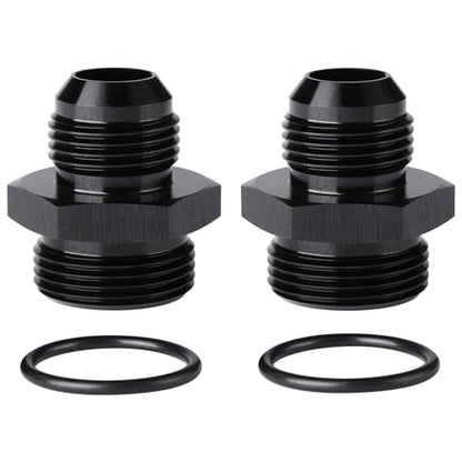 12AN Male Flare to 16AN ORB O (12AN to 16AN ORB / Black - 2PCS)