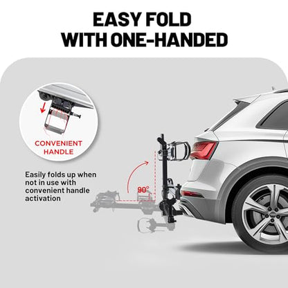 200 lbs. Hitch Mount Bike Rack (200 lbs 2-Bike Rack Ez-Fold Silver)