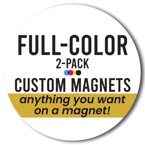 Custom Round Car Magnets 12 Inch 2 Pack (12" Round)