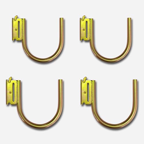 4-Pack 4-Inch J Hooks for E-Track and X-Track Rails (4" (04 Pack))