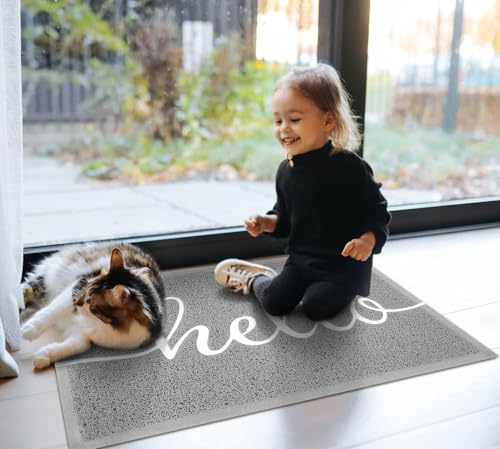 Funny Hello Mats Outdoor (4' x 2'8" / Grey Hello)