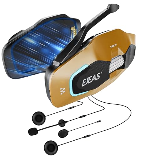 X10 Motorcycle Helmet Bluetooth Headset Speakers Headphone (Yellow)