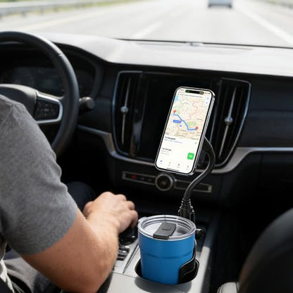 Cup Holder Phone Holder for Car (Blue)