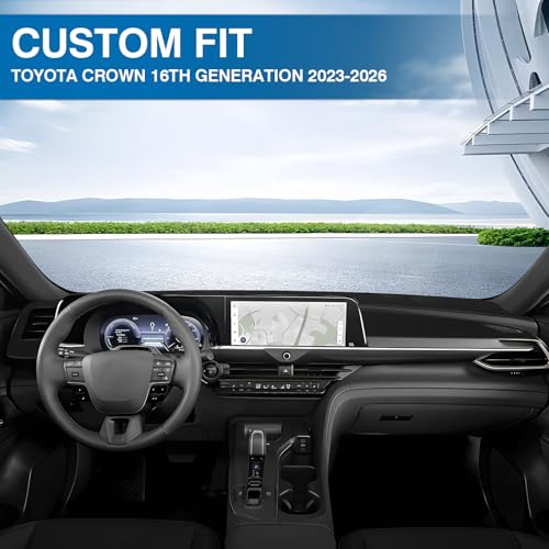 Black Dash Cover Compatible with Toyota Crown 2023 (Crown 23-26(Black))