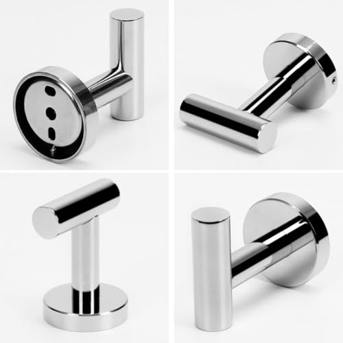 Bath Towel Hooks (Chrome Finish / 3 Pack)
