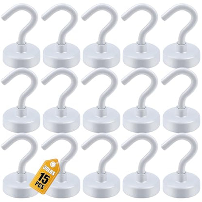 Magnetic Hooks 15pcs 30lbs Cruise Essentials 2026 Magnet Hook White