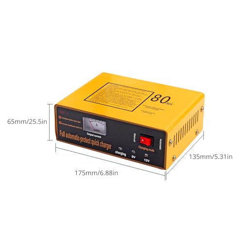 6V 5A and12V 8.5A Car Battery Charger (YELLOW)