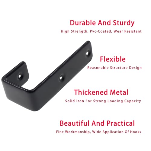 Bunk Bed Ladder Hooks Brackets (Black)