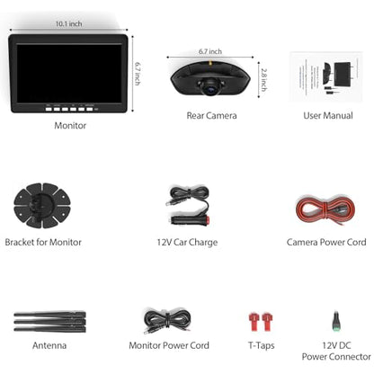 Wireless RV Backup Camera System with 10.1 (10.1"-1 Cam)