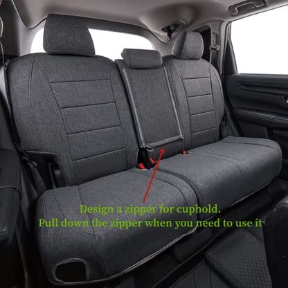 CRV Car Seat Covers Custom Fit for Honda 2017 (Gray / 2017-2022 CRV LX,EX,SE,EX-L,Touring,Hybrid)