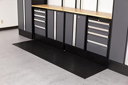 Performance Vinyl Garage Runner Small Coin Pattern (27" x 96" / Midnight Black)
