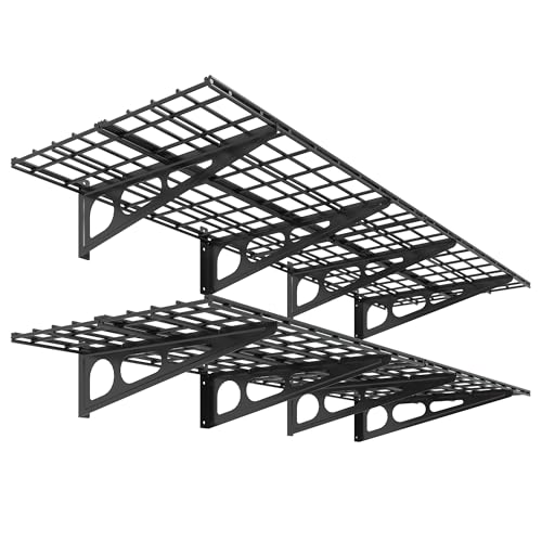 2 Pack 2x6ft Garage Shelving 24 (2 pack-2x6 ft / Black)