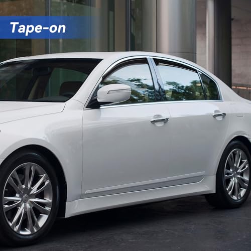 Window Visors Rain Guards for 2009 (2009-2014 Hyundai Genesis Sedan)