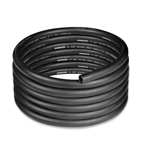 3 8" Heater Hose Coolant Radiator Straight 100PSI SAE 20R3 15FT Black (3/8 15FT)