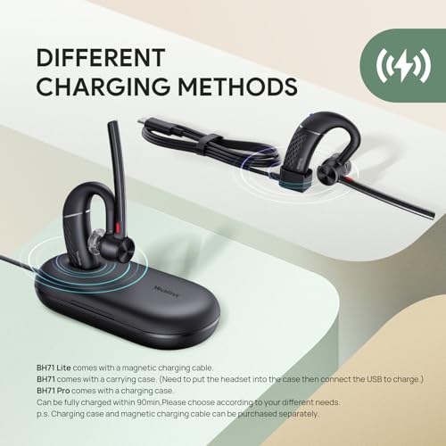 BH71 Pro Bluetooth Headset with USB (BH71 Pro USB-C to A / Black)