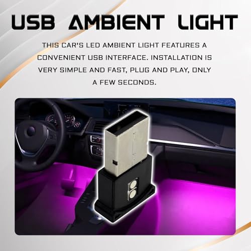 1PCS Mini USB LED Lights for Car Interior (1PCS)