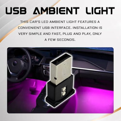 1PCS Mini USB LED Lights for Car Interior (1PCS)