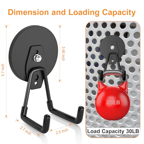 Strong Magnetic Hooks Heavy Duty (Black Hooks)