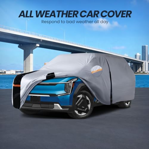 Multi Layer Car Cover Custom Fit for Kia EV9 (W.Custom Fit Kia EV9(EV) / White Car Cover)