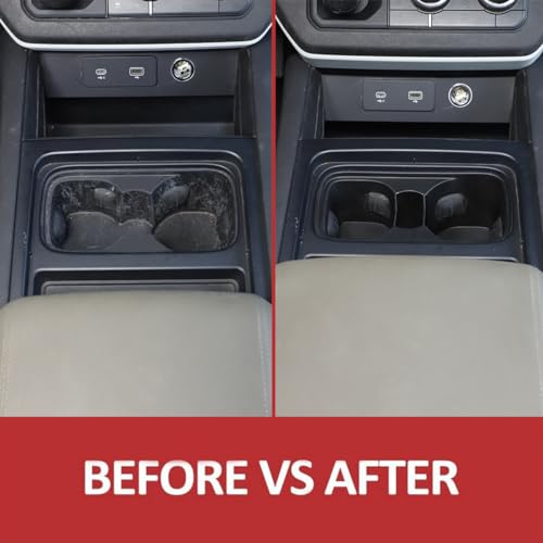 Black Center Console Cup Holder Compatible with Land Rover Defender 90 110 130 2020 (For Defender 2020-2021)