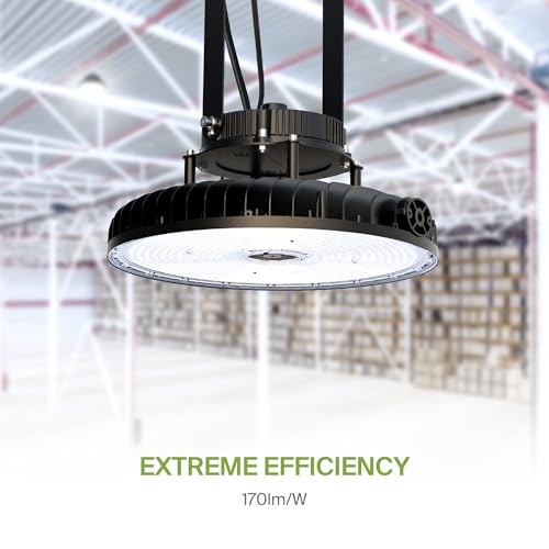 500W LED High Bay UFO Lighting (Black)