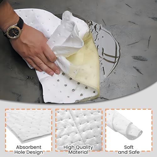 Oil Only Absorbent Pads 17.5" x 13.5" Heavyweight Oil Absorbing Mats