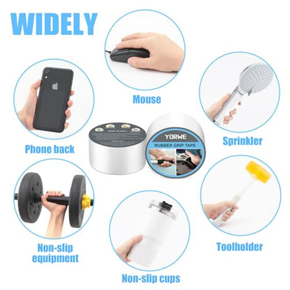 Rubber Grip Tape (1In x 10Ft / Clear)