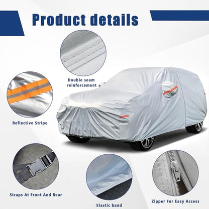 6 Layers Waterproof SUV Car Cover for Mazda CX (LM-Silver / 60. Custom Fit Mazda CX-5)