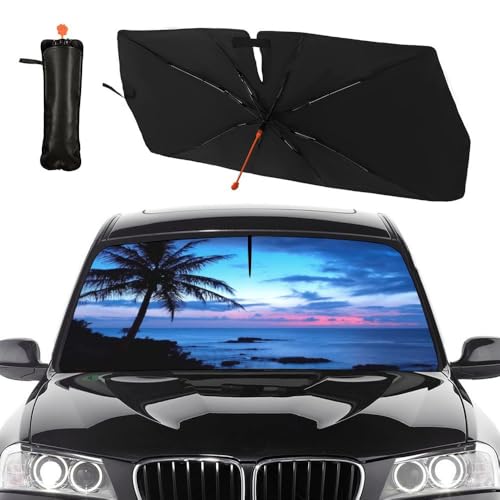 Palm Tree Car Sun Shade Umbrella Beach Windshield Sunshade for Car (One Size / Style4)