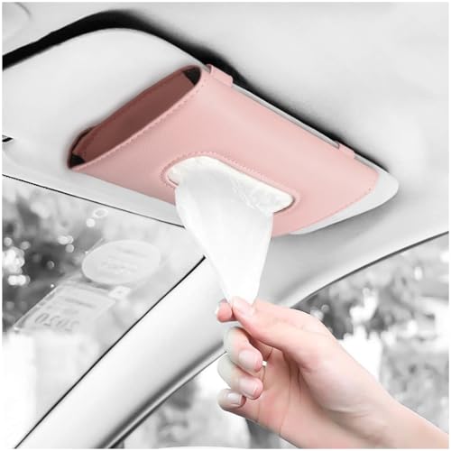 Pink Sun Visor Car Tissue Holder (Pink)