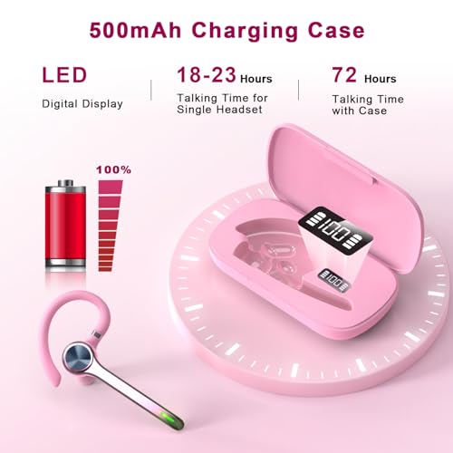 Bluetooth Headset (Pink)