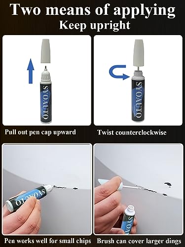 Magnetic Gray 1G3 Touch Up Paint Fit for Toyota Auto Touch up Paint Scratch Repair Pen Brush and Tip 2 in 1 Magnetic Gray (Magnetic Gray)