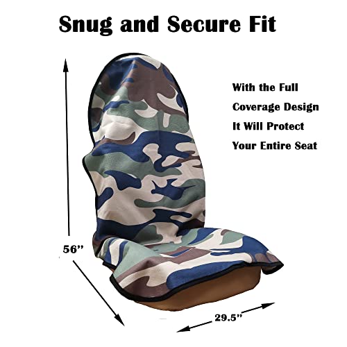Car Seat Cover Protector Front Seats (2Pcs Front Seat Towel / Camouflage)