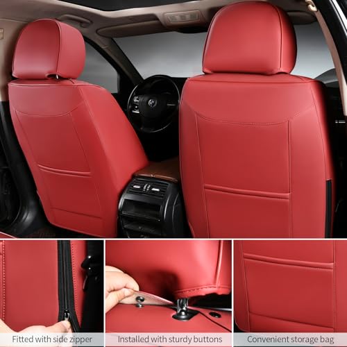 Car Seat Covers Full Set (5 Pack / Burgundy)