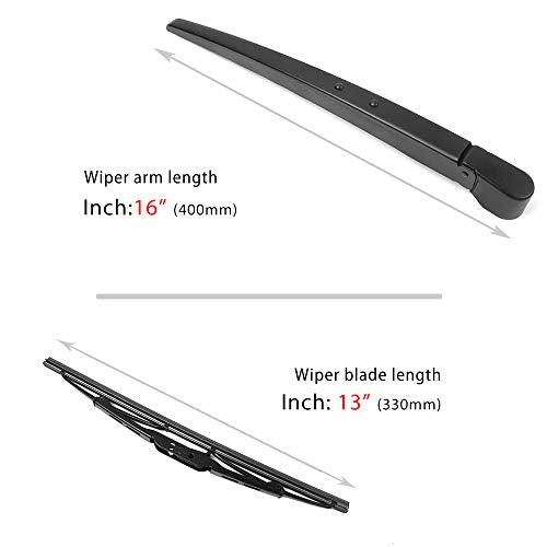 20935081 Rear Windshield Wiper Arm Blade Set (16"+13"（Top Lock）)