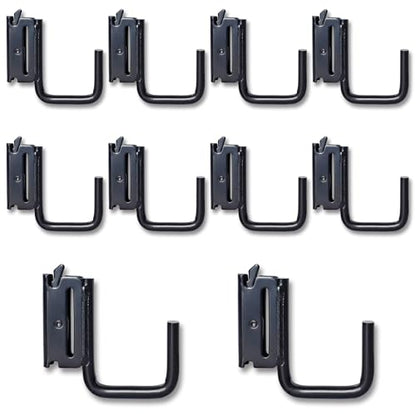 10-Pack 2-Inch J Hooks for E-Track and X-Track Rails (2" Deep - 10P)