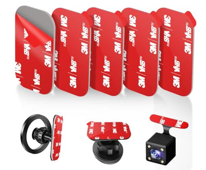 5 Pack Rectangle Heat Resistance Double Side Tape 3M VHB Sticker Pads Sticky Adhesive Replacement for Magnetic Dashboard Car Mount Holder Base for Dash Magnet Phone Mounts & Ring Grip Socket
