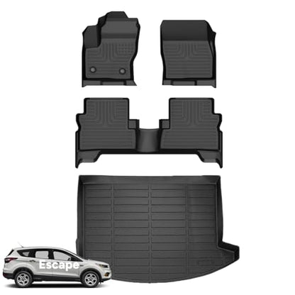 Floor Mats & Cargo Liner for Ford Escape 2013 (BLACK)
