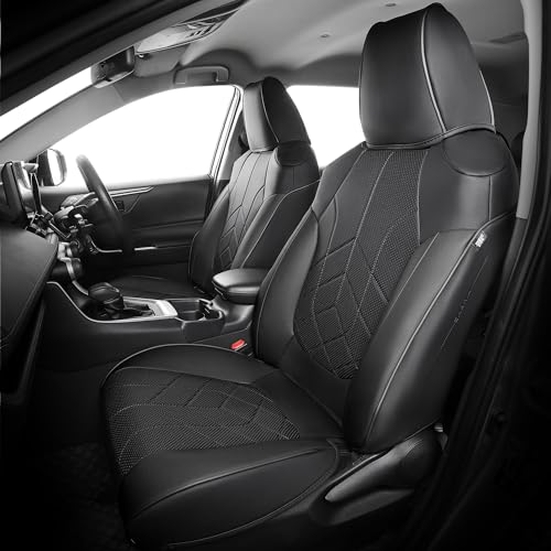 for Toyota RAV4 Seat Covers 2019 2020 2021 2022 2023 2024 2025 RAV 4 Prime & Hybrid XLE LE Limited XLE Premium (Black / 2019-2025 Hybrid (LE/XLE/XLE Premium/Limited))