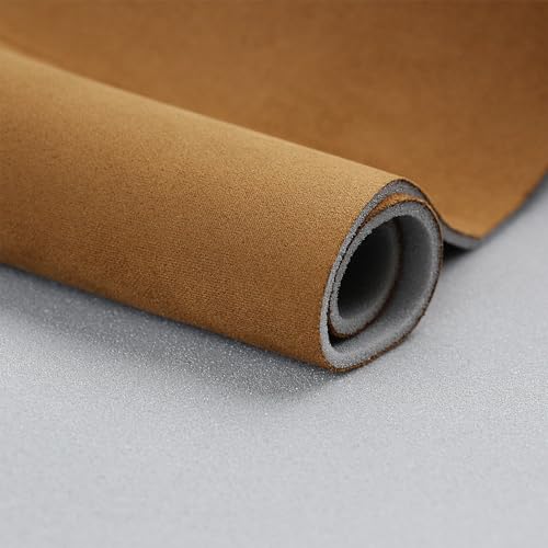 Suede Headliner Fabric with Foam Backing (Tan / 96"L×60"W)