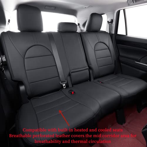 Camry Car Seat Covers Custom Fit for Toyota 2012 (Leatherette(Black) / 2012-2017 SE,SE Sport,XSE)