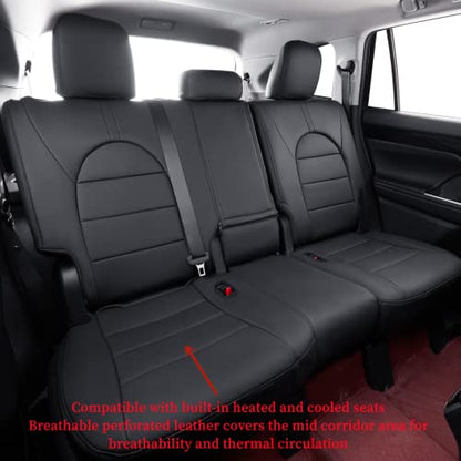 Camry Car Seat Covers Custom Fit for Toyota 2012 (Leatherette(Black) / 2012-2017 SE,SE Sport,XSE)