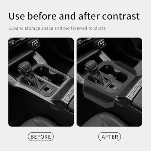 ABS Center Console Organizer for Toyota RAV4 2026 Hanging Storage Box Interior auto Accessories Black (26RAV4 C-BOX)