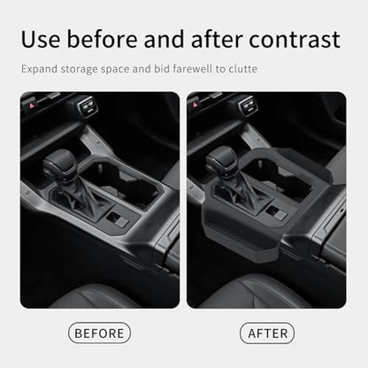 ABS Center Console Organizer for Toyota RAV4 2026 Hanging Storage Box Interior auto Accessories Black (26RAV4 C-BOX)