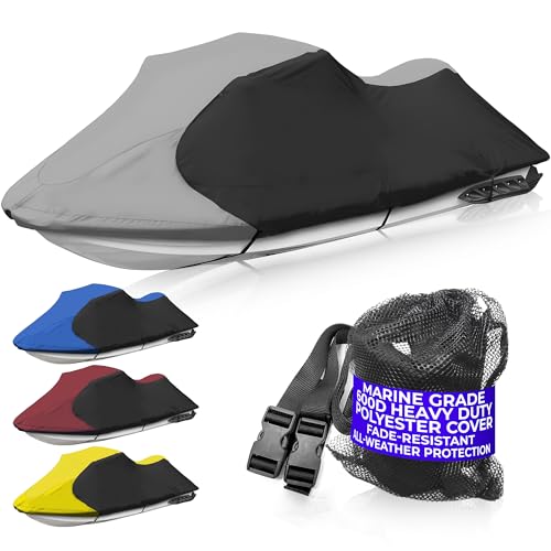 Trailerable Jet Ski Cover (Gray/Black / Fits from 96"-102"(1 seater))