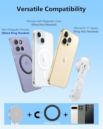 Magnetic Tesla Phone Holder (Silver / Charging)