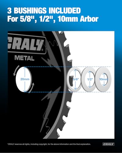 5-3/8 Inch 30 Teeth Steel and Ferrous Metal Cutting Circular Saw Blade, 20 mm Arbor, Thin Kerf, Professional Carbide Tipped Blade for Angle Iron, Threaded Rod, EMT Conduit(C0530MC) (5-3/8" 30T)