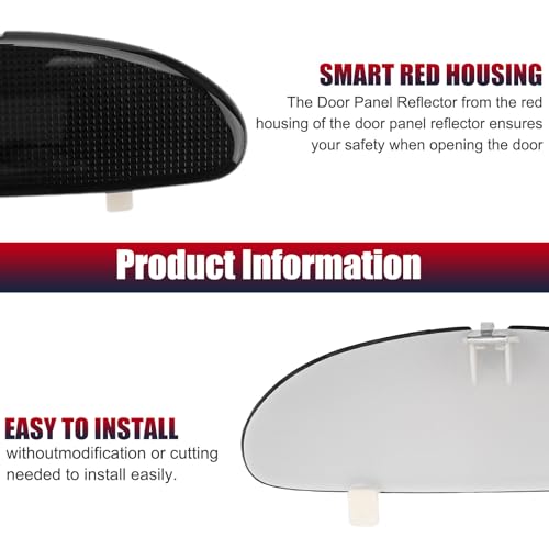 Front Inner Door Panel Reflector with Buckle for C5 Corvette 1997 (Black)