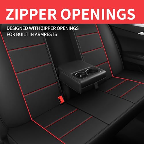 Car Seat Cover (N4 Black Red / Full Set)
